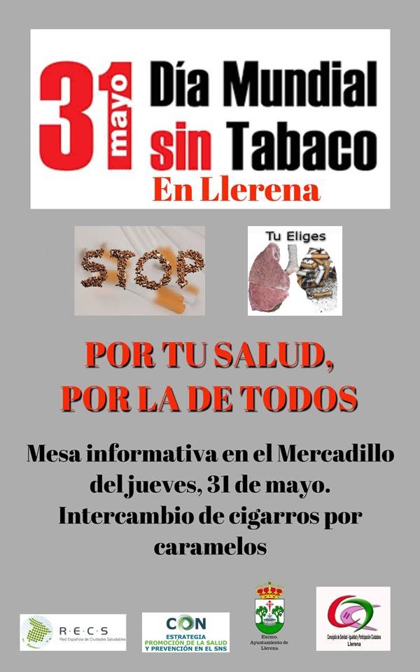 día mundial sin tabaco en Llerena
