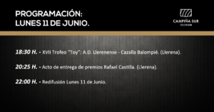 programación campiña sur tv lunes 11 de junio