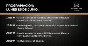 programación campiña sur tv 25 de junio