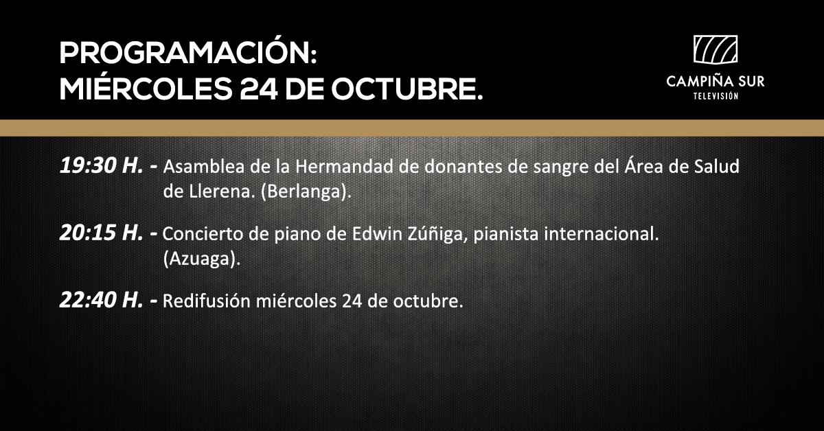Programación Campiña Sur TV 24 octubre