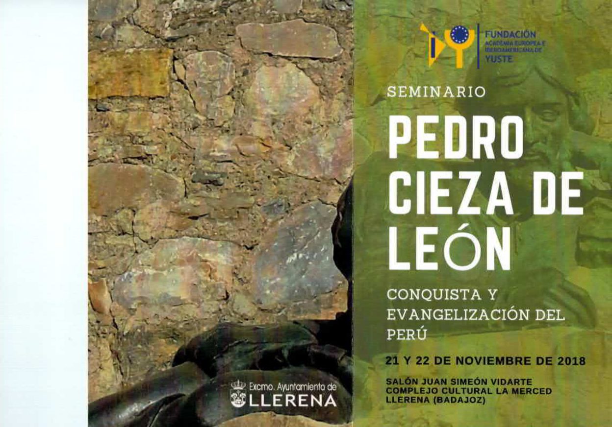 cartel seminario Pedro Cieza de León. Academia Europea de Yuste en Llerena