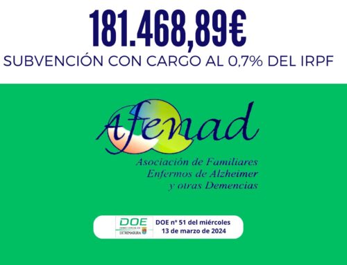 AFENAD recibe una subvención de 181.468€ con cargo a la asignación del 0,7% del IRPF