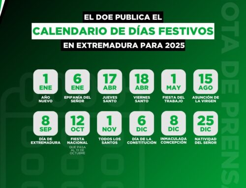 Calendario de días festivos en Extremadura para el año 2025