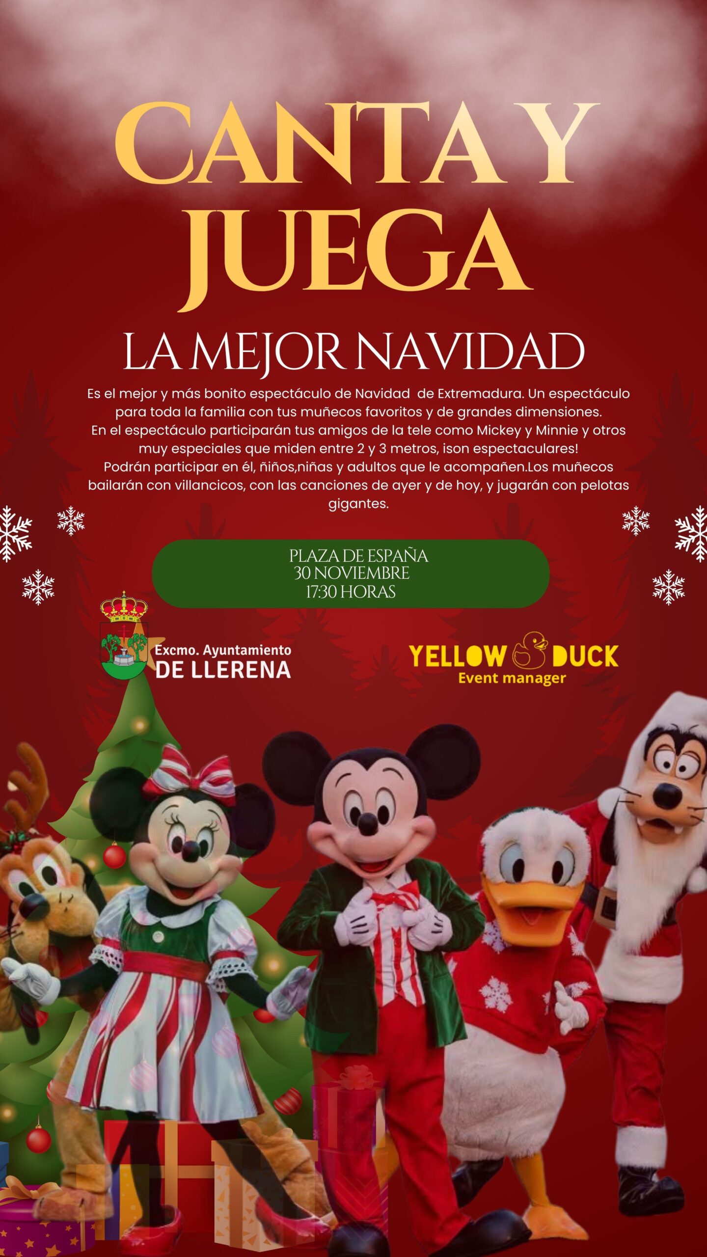 Cartel del espectáculo “Canta y juega. La mejor Navidad”