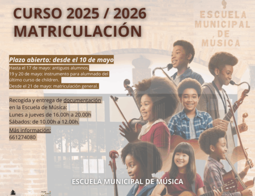 Matriculación en la Escuela Municipal de Música de Llerena para el curso 2025-2026